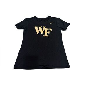 Nike Wake Forest Black Athletic Women’s T-Shirt Dri Fit XS